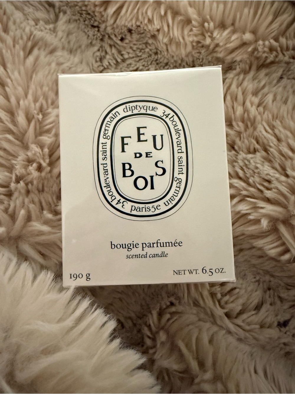 NEW Diptyque Feu de Bois Scented Candle 190g 6.5 oz Sealed in Box